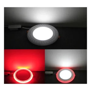 Factory Direct Sale Round Square Recessed RGB LED Panel Light 3+3W 6+3W 12+4W 18+6W Double Color