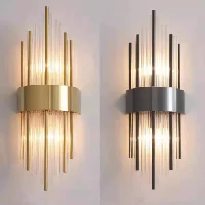 Factory Direct Sale of Light Luxury Crystal Bedroom Bedside Lamp Hotel and Homestay Staircase and Corridor Wall Lamp