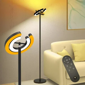 Factory Direct Sales LED Standing Floor Lamp Metal Round Room Lighting Modes Dimmable Eye Caring LED Floor Lamp Home Decoration