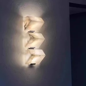 Factory Direct Sales Showroom Italian Style Bedroom Bedside Background Wall Modern Minimalist Spanish Marble Wall Lamp