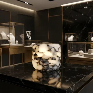 Factory Hot Mini LED Touch Control Cordless Marble Night Light for Home