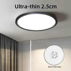 Factory Modern Ultra Slim LED Ceiling Lamp Remote Control Dimming with 3000K 6500K Color Temp ABS+Acrylic for Bedroom