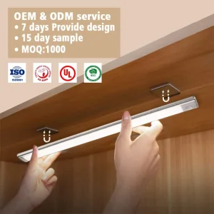 Factory Motion Sensor Magnetic LED Under Cabinet Light for Kitchen Wardrobe with USB Charging