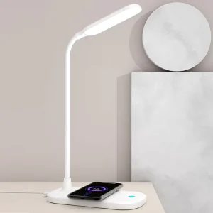 Factory New Intelligent LED Desk Lamp with Pen Holder 10W Wireless Fast Charging Color Adjustable Eye Protection LED Table Lamp