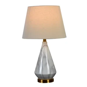 Factory Nordic Indoor Home Hotel Bedside Decorative Classic LED Side Marble Base Table Lamps