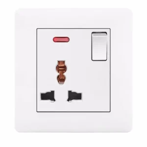 Factory OEM ODM White Color Push on Off Electrical Wall Switch and Socket for