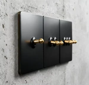 Factory Price 1 2 3 4 Gang Wall Mounted Brass Toggle Switch Stainless Steel Panel Universal UK European French Socket