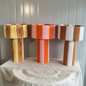 Factory Price Handmade Paper Rope Table Lamp Simple Feature Cone Shade for Home Tea Room Study Bedroom Battery Power Supply