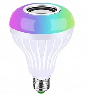 Factory RGB LED Bulbs with Music Diverse Base Types E26 E27 B22 Remote Control Plastic Body AC Power Supply