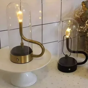Factory Rechargeable Cordless Touch Aluminum Table Lamp Portable Decor Desk Lamp for Hotel Bedroom Cafe Dining Room