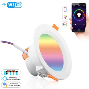 Factory Smart Downlight Adjustable Wifi Dimmable CCT RGBCW LED Smart Recessed Tuya Smart Spotlight