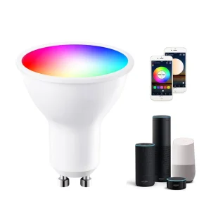 Factory Smart GU10 WiFi 5W RGBW LED Bulb with App Control, Alexa and Google Assistant Compatibility