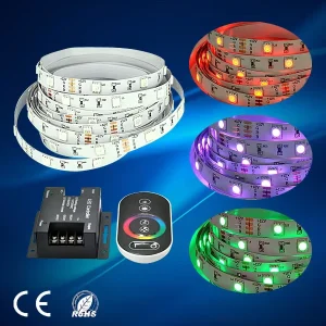 Factory Smart RGB Led Strip Light 12V 24V SMD 5050 RGB Led Strip Light 60Leds 96Leds Touch Control TV Backlight 5050
