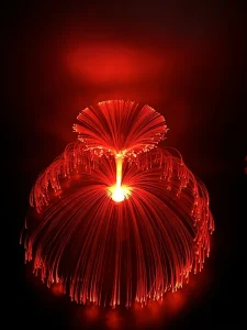 Factory Supply Multicolor Changing Gradient Led Fiber 2 layer Jellyfish Base Light Home Ambience Decor Night Light