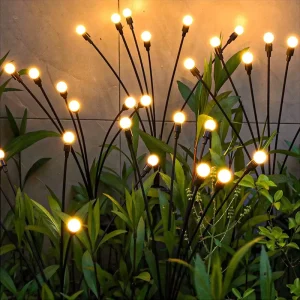 Firefly Solar Garden Lights Fairy Garden Lights Yard Decor Outdoor Waterproof Solar Plant Lights for Outside