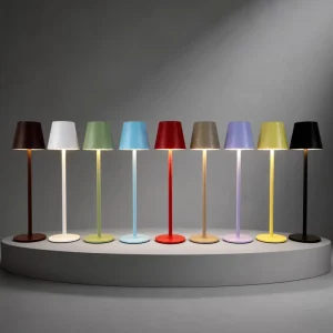 Fish-scale High-footed Modern Minimalist Style Atmosphere Table Lamp Battery Included Decorative Camping Bedside Ambient Night