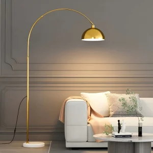 Fishing-style Nordic-inspired Modern Minimalist Metal Marble Base Dimmable Remote Control Floor Lamp for Living Room Bedroom