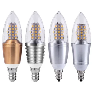 Flame-Shape E14/E12 LED Candle Bulb 12W 85-265V 30000 Hours for Vintage Chandelier and Hotel Lighting