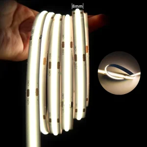 Flexible COB LED Strip Light 12V 320 LEDs/m High Density IP20 RGB Warm White Cool White