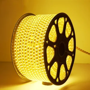 Flexible LED Strip Lights 220V 5050 Warm White 100 Meters Roll 60LEDs Meter IP67 Outdoor & Indoor LED Rope Lights