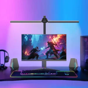 Flexible Office Desk Lamp Home Architect Table Lamp with Clamp Dual Screen Eye Caring Computer Monitor Smart Lighting