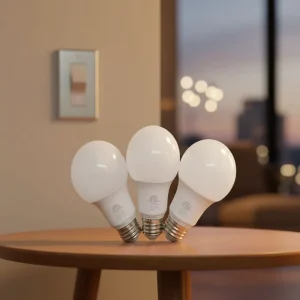 Flicker-Free Triac Dimmable A19 LED Bulb 7W 8W 9W AC120V E26 Medium Base ETL FCC Approved Indoor Home Lighting