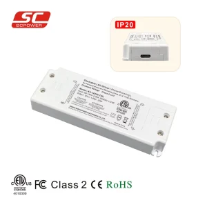 Flicker-Free Triac Phase-Cut Dimming LED Strip Driver 12V/24V/36V/48V 10W/20W Constant-Voltage LED Driver ETL Listed