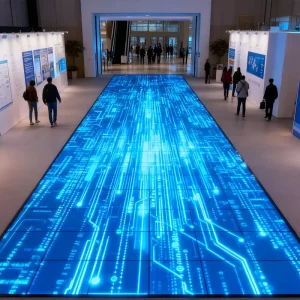 Floor LED Screen Interactive Dance Full Color HD P2.97 P3.91 Tile Anti Slip Waterproof Wedding Stage Event Display Panel