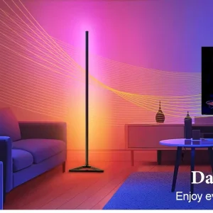Floor Lamp 16 Million Colors LED 141 cm for Bedroom Gaming Ambient Lighting Corner Lamp
