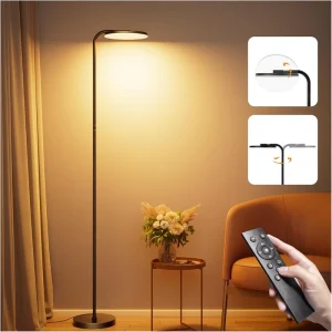 Floor Lamp 36 W Dimmable with Remote Control 3000 K 6000 K LED