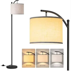 Floor Lamp for Living Room with 3 Color Temperatures LED Bulb Standing Lamp Tall Industrial Floor Lamp Reading for Bedroom
