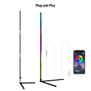 Floor Standing Lamp Simple Living Room Bedroom New 120CM Modern Smart App Control Standing RGB LED Corner Floor Lamp