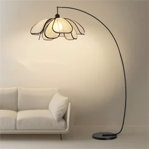 Flower Shape Antique Living Room Floor Lamp Modern Retro Designer Chinese Art Villa B&B 27 Fishing Floor Lamp