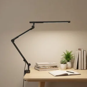 Foldable Aluminium Touch Desk Lamp with Dual Light Sources Adjustable Brightness and Colour Memory timer Function 95 CRI