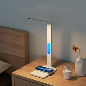 Foldable Eye-Care Square Shade DC 5V Wireless Charging Smart Desk Touch Control Study Office Reading Multifunctional LED