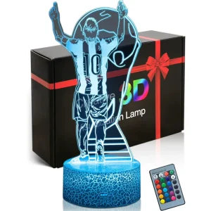 Football Night Light for Boys Dimmable with Remote LED Desk Lamp Laser Cutting