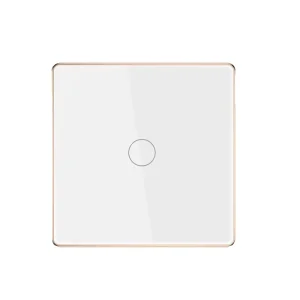 For 10A ABS 4 Outlet Smart Light Switch with WiFi & Zigbee Tempered Glass White Metal Frame Black Wall Switch