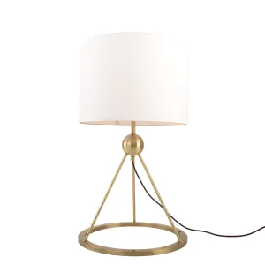 For CUL Listed Modern Custom LED Hotel Bedside Champagne Gold Iron Table Lamp White Drum Fabric Shade E26 Base Dimmable Bedroom