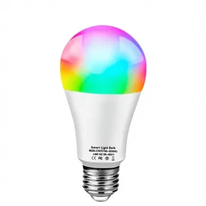 For Tuya Smart Bulb Aluminum E27 LED RGBCW Dimmable Color Adjustable Voice Controlled