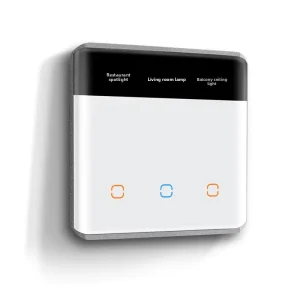 For Tuya Smart Home LED Wall Lighting Switch 123 Gang Glass Touch Panel with WiFi & Zigbee Aluminum Material Life Display Design