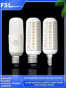 Foshan Lighting LED Bulb Super Bright Three Color Variable Light Corn Lamp E27 E14 Base PC Material Residential Energy Saving