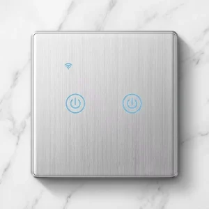 Frame Silver PC Panel 10A Smart Light Switch WiFi Touch Remote Control Zigbee Wall Switch