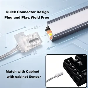 Free Cutting Soldering Recessed LED Strip Light with Aluminum Profile 12V 24V Mini Track Cabinet Lighting