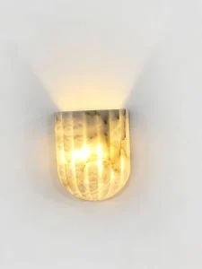 French Cream Wind Alabaster Wall Lamp Bedroom Bed Wall Lamp Personality Creative Unique Shape Lamps Zhongshan