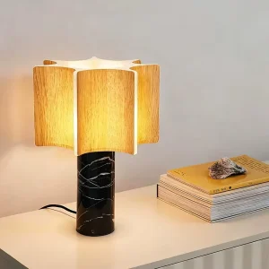 French Medieval Style Table Lamp Marble Italian Light Luxury Bedroom Bedside Lamp Zen Retro Study Living Room Atmosphere Light