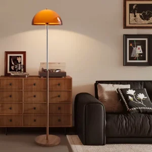 French Mid Century Modern Mushroom Floor Lamp Sunset Light for Living Room Bedside Sofa