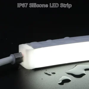 Front-Emitting Silicone Neon LED Strip 6000K Cool White Dimmable IP67 Waterproof for Landscape Lighting