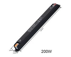 Full Power Indoor LED Driver Ultra Slim Linear AC-DC 12V 24V 60W 100W 200W