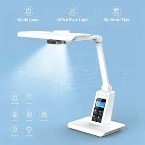 Full Spectrum Eye Friendly Smart Desk Lamp With Touch Control Screen Adjustable Foldable Rotatable Study Reading Smart Desk Lamp