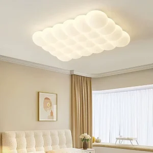 Full Spectrum Eye-Protective Bubble Ceiling Lamp Warm Light for Bedroom